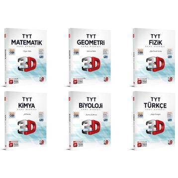 3D Yayınları 6 Kitap Bir Arada TYT Tüm Dersler Soru Bankası Seti