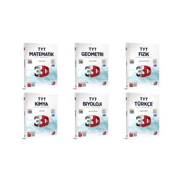 3D Yayınları 6 Kitap Bir Arada TYT Tüm Dersler Soru Bankası Seti