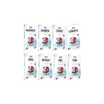 3d Yayınları 8 Kitap Tyt Tüm Dersler Soru Bankası Seti