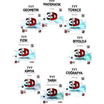 3d Yayınları 8 Kitap Tyt Tüm Dersler Soru Bankası Seti