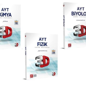 3D Yayınları AYT Fizik Kimya Biyoloji Soru Bankası Seti