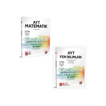 3d Yayınları - AYT Matematik+ Fen Bilimleri Simülasyon Deneme Seti 2 Kitap