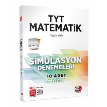 3D Yayınları TYT 10'lu Matematik Simülasyon Denemeleri