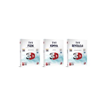 3D Yayınları TYT Fizik + Kimya + Biyoloji Soru Bankası Seti