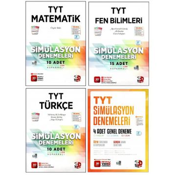 3d Yayınları Tyt Matematik+Fen Bilimleri+Türkçe+Genel Simülasyon Deneme 4 Kitap
