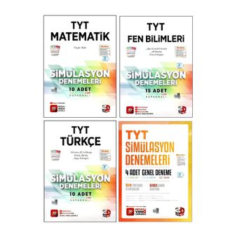 3d Yayınları Tyt Matematik+Fen Bilimleri+Türkçe+Genel Simülasyon Deneme 4 Kitap