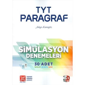 3D Yayınları TYT Paragraf Simülasyon 30 Adet Denemeleri Çözümlü
