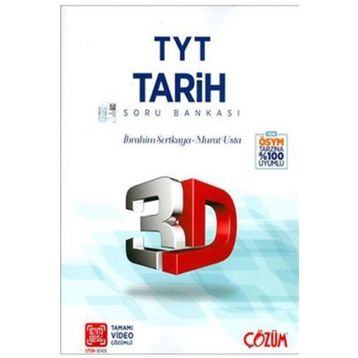 3D Yayınları TYT Tarih Soru Bankası Tamamı Video Çözümlü İbrahim Sertkaya Murat Usta