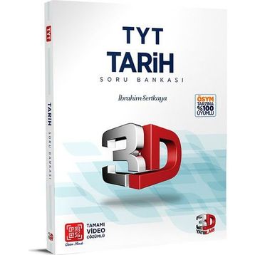 3D Yayınları TYT Tarih Soru Bankası Tamamı Video Çözümlü İbrahim Sertkaya Murat Usta
