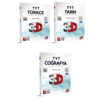3D Yayınları TYT Türkçe Coğrafya Tarih Soru Bankası Seti