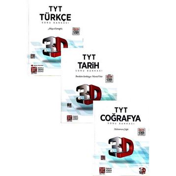 3D Yayınları TYT Türkçe Coğrafya Tarih Soru Bankası Seti