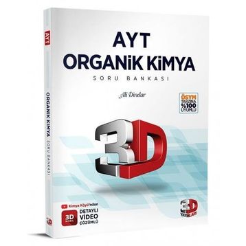 3D YKS AYT Organik Kimya Soru Bankası Video Çözümlü 3D Yayınları