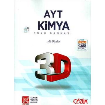 3D YKS AYT Organik Kimya Soru Bankası Video Çözümlü 3D Yayınları