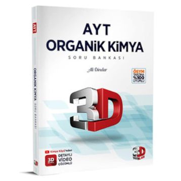 3D YKS AYT Organik Kimya Soru Bankası Video Çözümlü 3D Yayınları