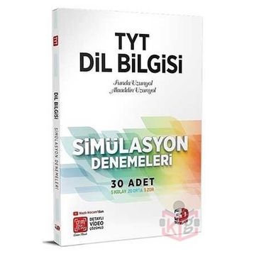 3D YKS TYT Dil Bilgisi Simülasyon 30 Deneme Çözüm 3D Yayınları