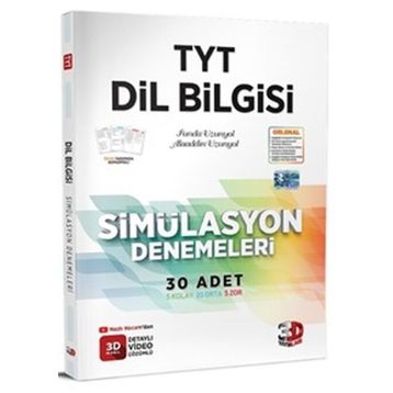 3D YKS TYT Dil Bilgisi Simülasyon 30 Deneme Çözüm 3D Yayınları