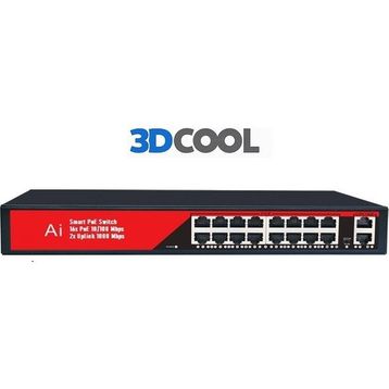 3DCool 3D-PSF16 16 Port Gigabit PoE Switch
