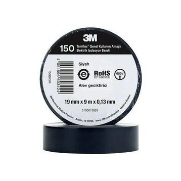 3M 1300E 10x18 mm Temflex İzole Elektrik Bandı