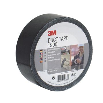 3M 1900 Duct Tape 50 mm x 50 mt 3 Rulo Siyah Bez Bant