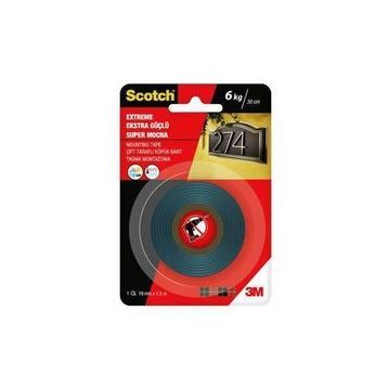 3M 4002 19 mm 1.5 m Scotch Çift Taraflı Şeffaf Bant