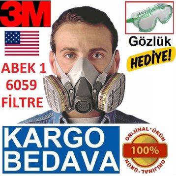 3M 6000 Yarım Yüz Gaz Maskesi