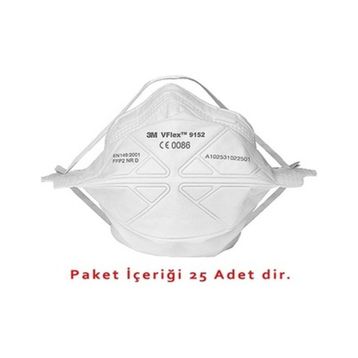 3m 9152E Ventilsiz 25'li Toz Maskesi