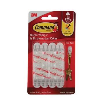 3M Command 17006CLR Mini Şeffaf Askı