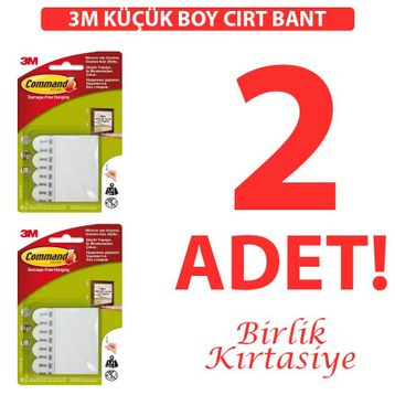 3M Command 17202 2'li Küçük Boy Cırt Bant