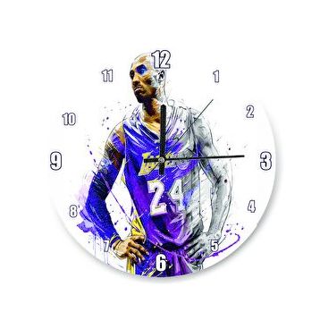 3M DOP6502961IGO Kobe Bryant Vs Jordan Sessiz Akar Duvar Saati