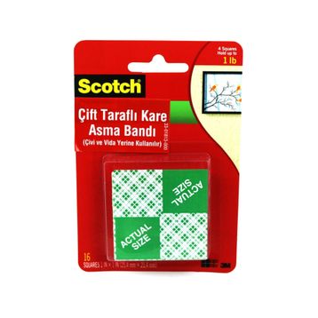 3M Scotch 111 Çift Taraflı Yapışkan Kareler