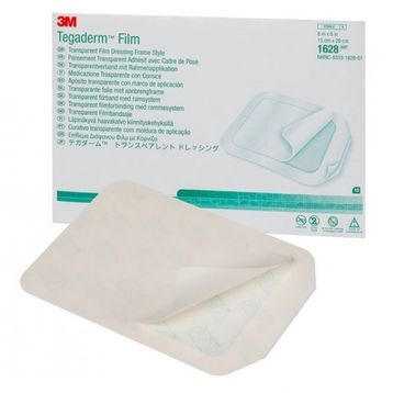 3M Tegaderm 1628 15x20 cm Su Geçirmez Film Yara Örtüsü Şeffaf Pu Dövme Bandı