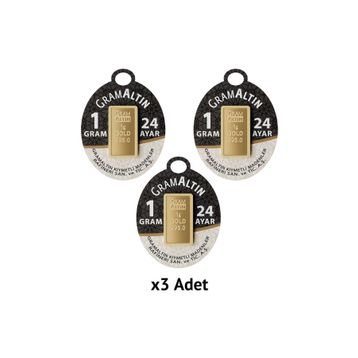3X1 gr 24 Ayar Külçe Altın
