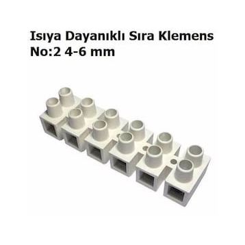 4- 6 mm No:2 Isıya Dayanıklı Sıra Klemens
