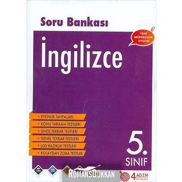 4 Adım Yayınları 5. Sınıf İngilizce Soru Bankası