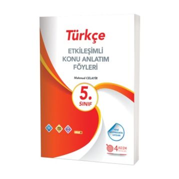 4 Adım Yayınları 5. Sınıf Türkçe Etkileşimli Konu Anlatım Föyleri