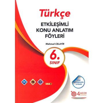 4 Adım Yayınları 6. Sınıf Türkçe Etkileşimli Konu Anlatım Föyleri