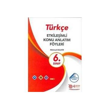 4 Adım Yayınları 6. Sınıf Türkçe Etkileşimli Konu Anlatım Föyleri