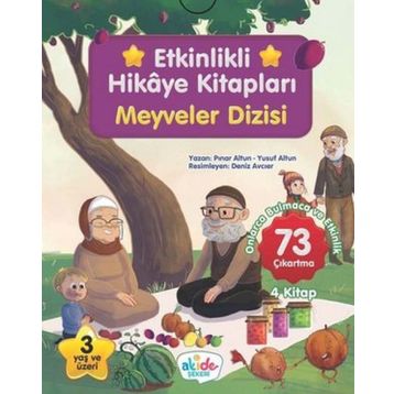 4 Kitaplı Etkinlikli Hikaye Kitapları Meyveler Dizisi Akide Şekeri Yayınları