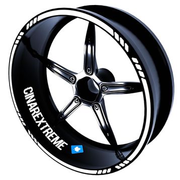 4 Parçalı Kesikli Jant Şeridi Sticker Reflektif & Floresan Renkler Çınar Extreme
