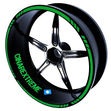 4 Parçalı Kesikli Jant Şeridi Sticker Reflektif & Floresan Renkler Çınar Extreme