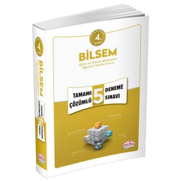 4. Sınıf Bilsem Tamamı Çözümlü 5 Deneme Sınavı Editör Yayınları