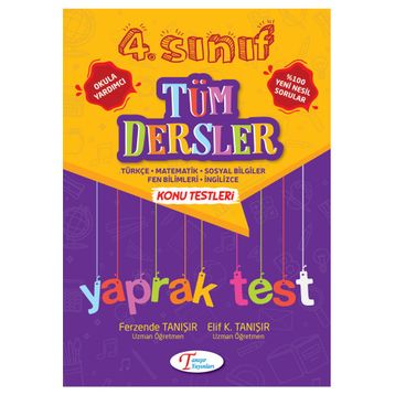 4. Sınıf Tüm Dersler Yaprak Test Tanışır Yayınları