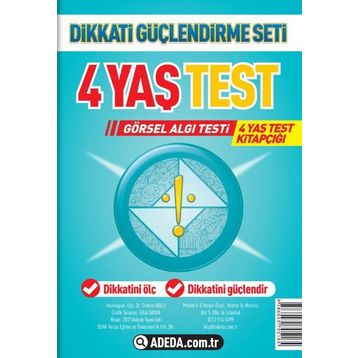 4 Yaş Test Görsel Algı Seti - 4 Yaş Test Kitapçığı - Doç. Dr. Osman Abalı