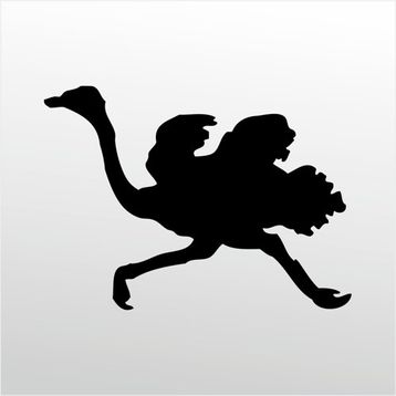 40 cm Deve Kuşu Folyo Sticker