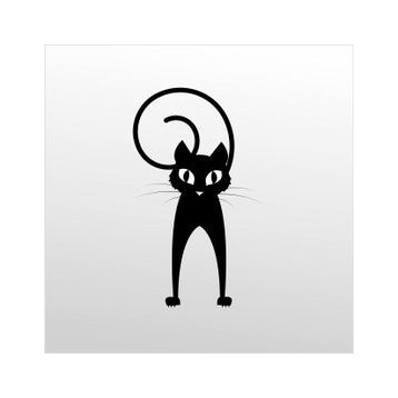 40 cm Folyo Şaşkın Kedi Sticker