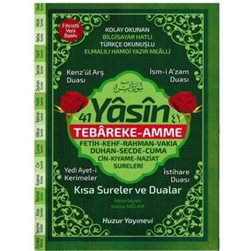 41 Yasin Hafız Boy Fihristli Bilgisayar Hatlı Türkçe Okunuşlu Yasin-i Şerif Kod 067 - Hatice Sağlam