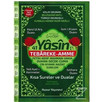 41 Yasin Hafız Boy Fihristli Bilgisayar Hatlı Yasin Kod 068 - Hatice Sağlam