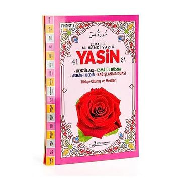 41 Yasin Türkçe Okunuşlu Fihristli - Rahle Boy - Pembe - Kolektif