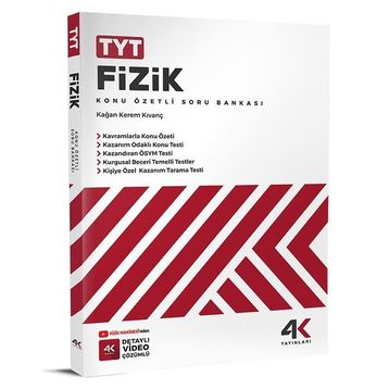 4K Yayınları Tyt Fizik Konu Özetli Soru Bankası