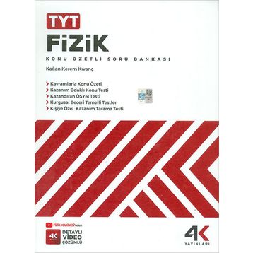 4K Yayınları Tyt Fizik Konu Özetli Soru Bankası
